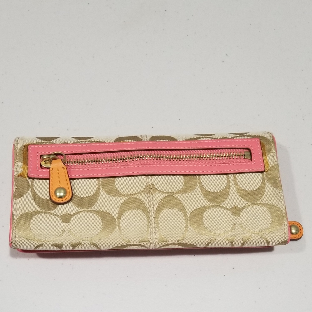 Monogram Leather Coach Wallet - Picture 2 of 6